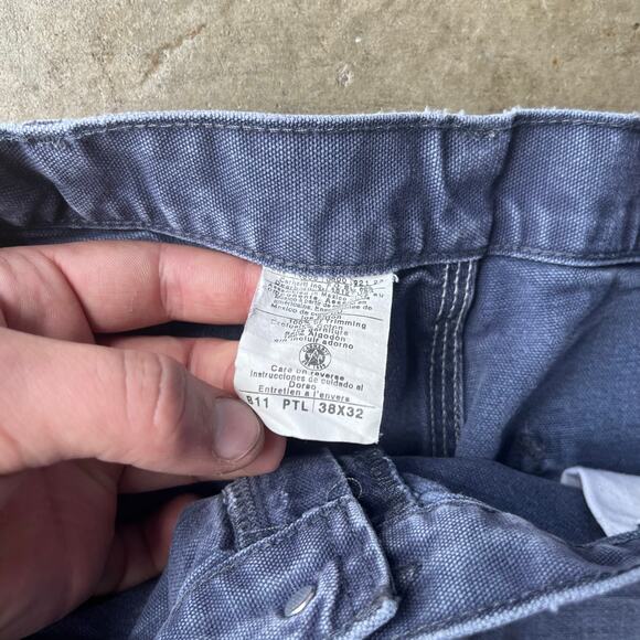 VINTAGE CARHARTT GRAY SHORTS CARPENTER FIT 34 BAGGY - Picture 3 of 5